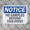 Signmission No Samples Beyond This Point OSHA Notice Sign, Plastic, 10in W x 7in L, 2PK OS-2PACK-NS-P-710-L-14786 - alternate 5